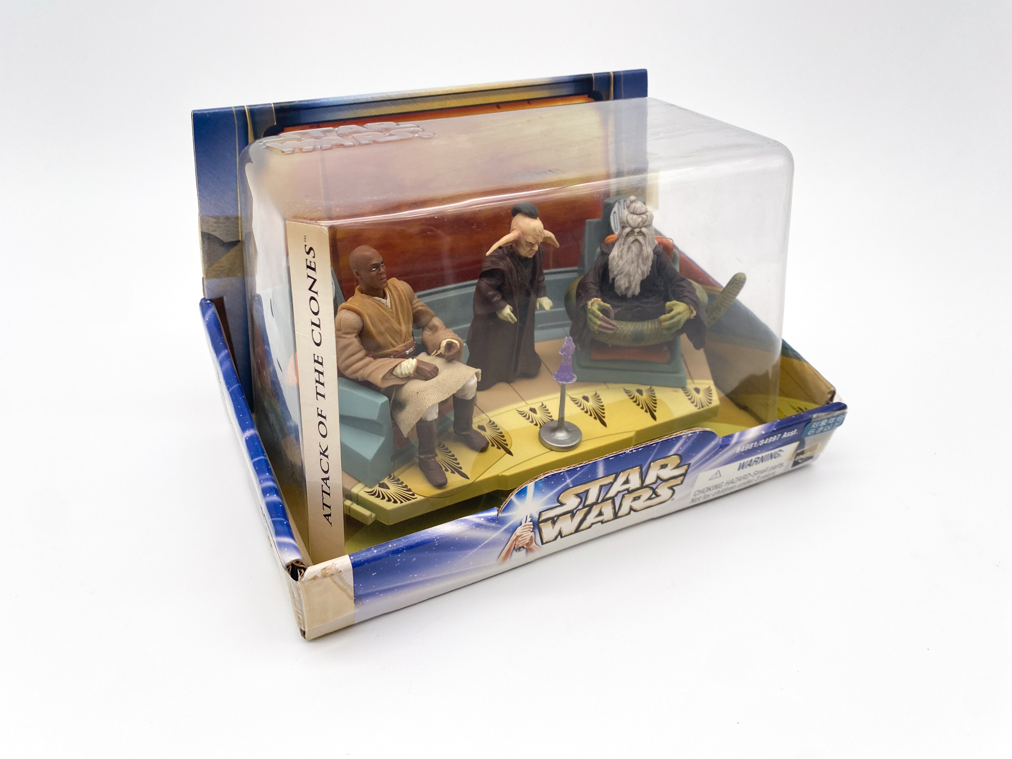 Star Wars Jedi High Council - Cofanetto 3 Figurine Da Collezione: Yoda, Qui-Gon Jinn E Ki-Adi Mundi, 9 Cm, Hasbro 2004