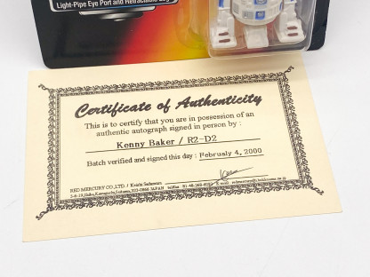 Kenny Baker signed R2-D2 POTF red card Kenner 1995 MOC – Image 3