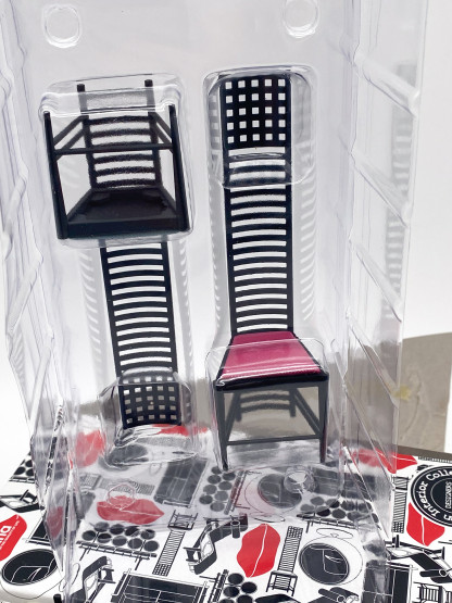 Hill House 1 Charles Rennie Mackintosh REAC Japan Miniature designer chair MIB – Image 4