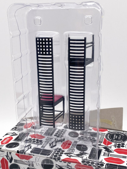 Hill House 1 Charles Rennie Mackintosh REAC Japan Miniature designer chair MIB – Image 3
