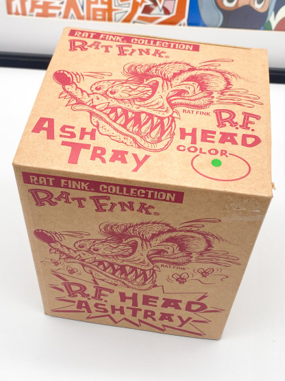Rat Fink Fever Head ashtray "ED ROTH" - Mooneyes Japan 2005 MIB – Image 10