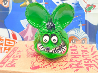 Rat Fink Fever Head ashtray "ED ROTH" - Mooneyes Japan 2005 MIB – Image 8