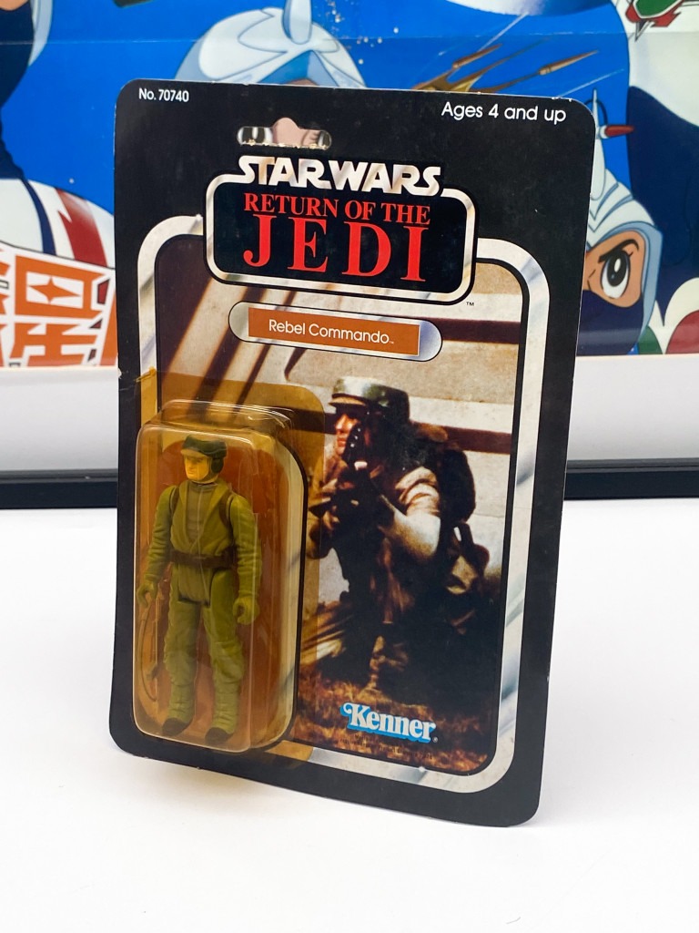 Figurine Star Wars Rebel Commando Kenner 1983 – 65 Back MOC – Bulle Craquée