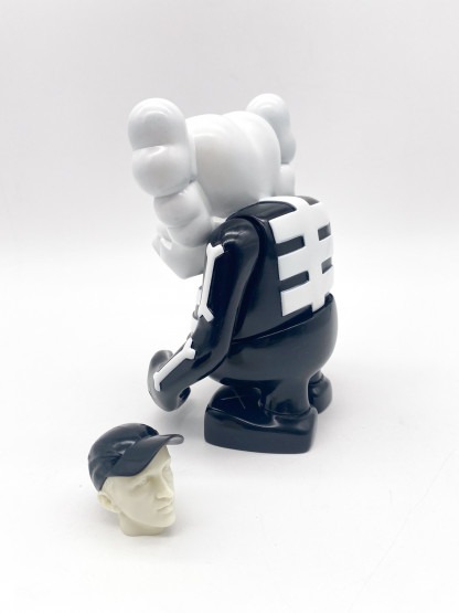 KAWS x Bounty Hunter Skull Kun Black and White SukaruKun – Image 10