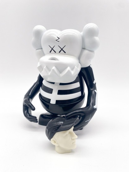KAWS x Bounty Hunter Skull Kun Black and White SukaruKun – Image 12