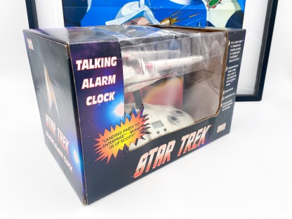 Star Trek Talking Alarm Clock TOS Enterprise 1993 Working MIB
