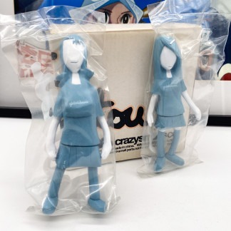 Girlittlehouse Cat And Hatou Blue - Michael Lau Figures Crazysmiles 2001 [sealed bag]