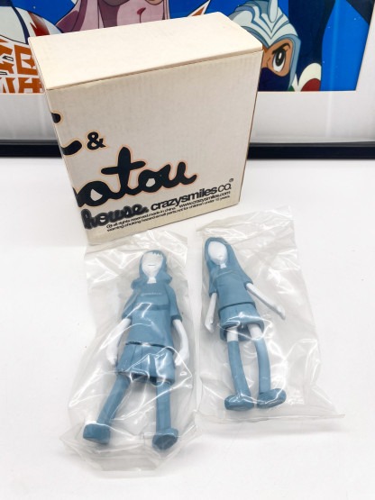 Girlittlehouse Cat And Hatou Blue - Michael Lau Figures Crazysmiles 2001 [sealed bag] – Image 2