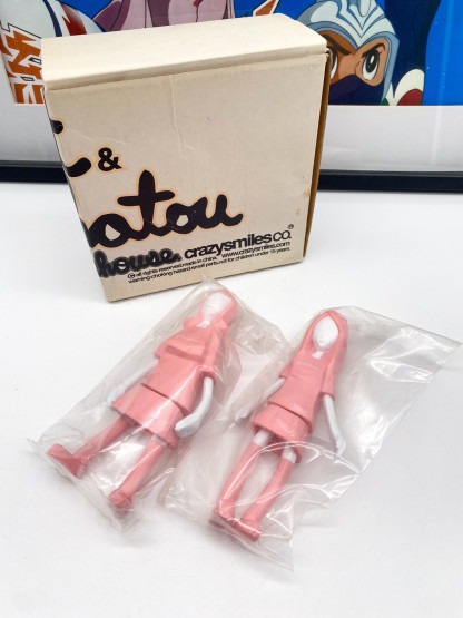 Girlittlehouse Cat And Hatou Pink - Michael Lau Figures Crazysmiles 2001 [sealed bag] – Image 3