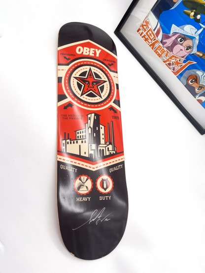Skateboard Shepard Fairey Obey Factory 2008 Signed – Image 5