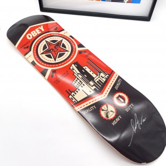 Skateboard Shepard Fairey Obey Factory 2008 Signed