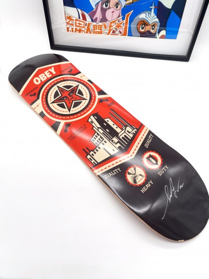 Skateboard Shepard Fairey Obey Factory 2008 Signed