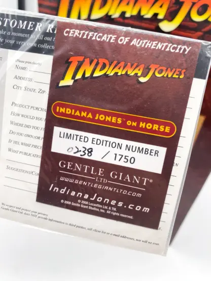 Indiana Jones on Horse Limited Statue - Gentle Giant 2008 MIB – Image 14