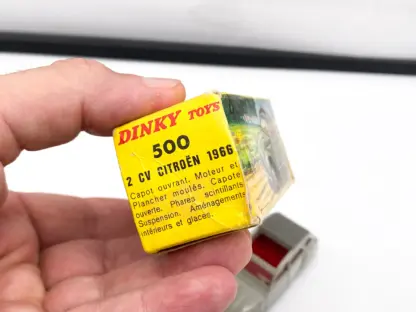 Dinky Toys Citroën 2CV réf. 500 – Meccano France 1/43 avec boîte d’origine (1967-1970) – Image 4