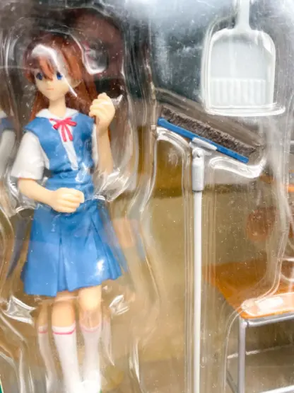 Evangelion Asuka Langley School Cleaning Time Figure Set Ver.2 SEGA Japan 2005 MISB – Image 4