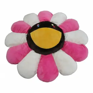 Takashi Murakami Giant Flower Plush cushion XL (diametre 2m)  Pink/Ivory/Brown