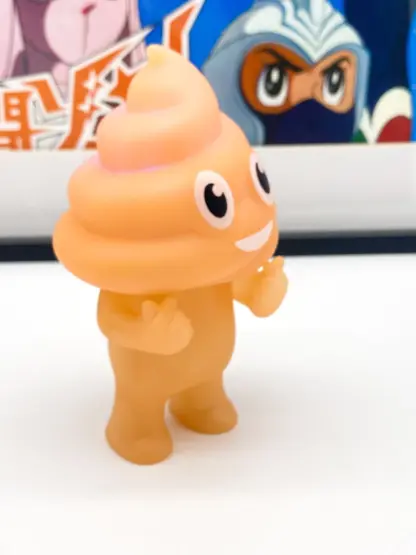 Unchi-Kun [brown + Ledlight] Sofubi 6" squeaky doll | Poop man soft vinyl Mr Caca – Image 2