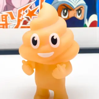 Unchi-Kun [brown + Ledlight] Sofubi 6" squeaky doll | Poop man soft vinyl Mr Caca