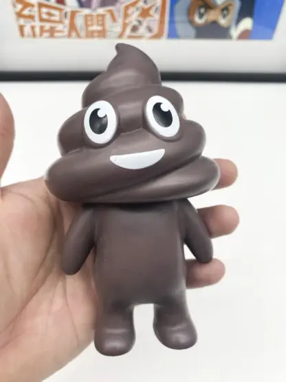 Unchi-Kun [Brown] Sofubi 6" squeaky doll | Poop man soft vinyl Mr Caca – Image 4