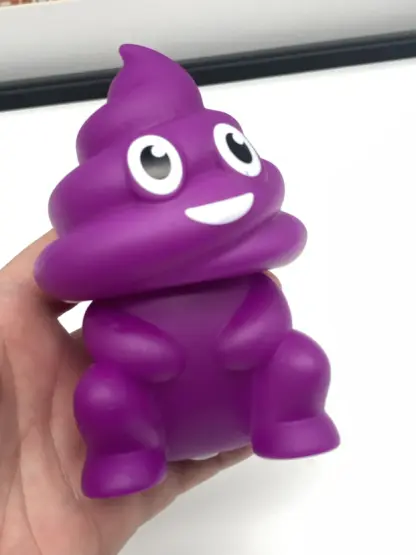 Unchi-Kun [Squat Purple] Sofubi squeaky doll | Poop man soft vinyl Mr Caca – Image 5