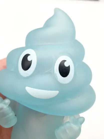 Unchi-Kun [blue + Ledlight] Sofubi 6" squeaky doll | Poop man soft vinyl Mr Caca – Image 4
