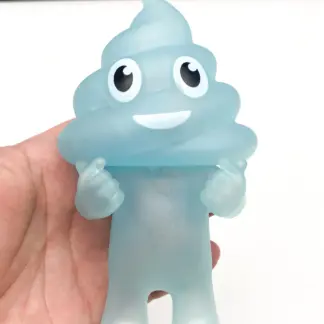 Unchi-Kun [blue + Ledlight] Sofubi 6" squeaky doll | Poop man soft vinyl Mr Caca