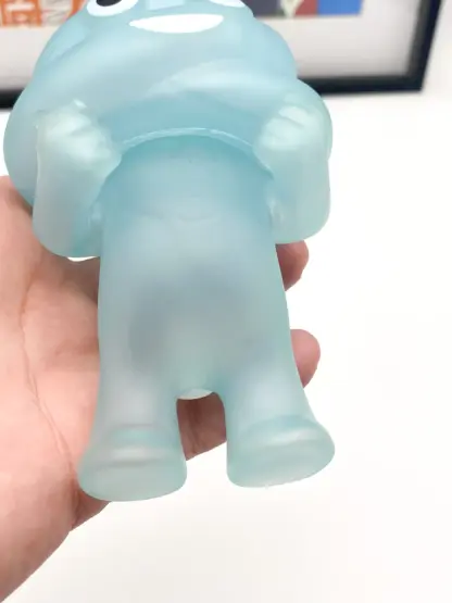 Unchi-Kun [blue + Ledlight] Sofubi 6" squeaky doll | Poop man soft vinyl Mr Caca – Image 3