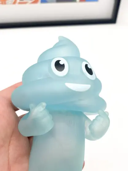 Unchi-Kun [blue + Ledlight] Sofubi 6" squeaky doll | Poop man soft vinyl Mr Caca – Image 5