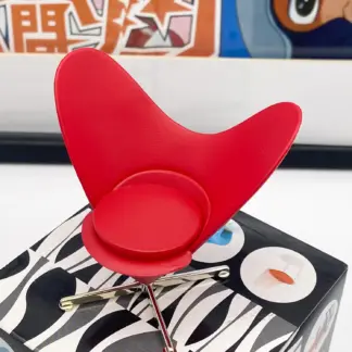 Miniature heart cone chair red Verner Panton REAC – Design Interior Collection Limited Colors Vol.1 – Échelle 1/12 MIB