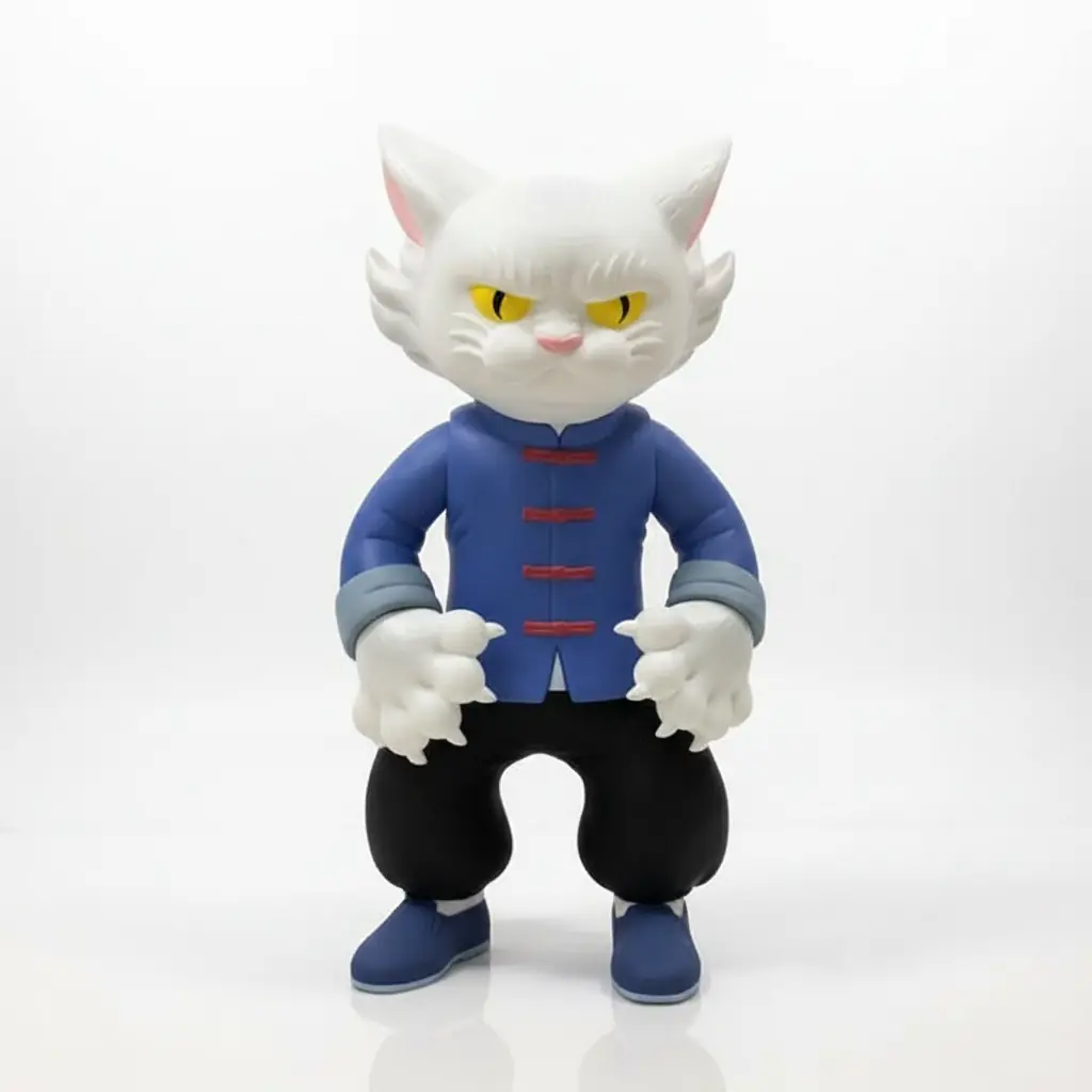 Ayako Ishiguro KUNG FU CAT Figurine Soft Vinyl Designer Toy KITAN CLUB RARE – Image 2