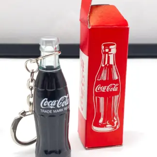 Porte-Clés Coca-Cola Miniature Bouteille 6cm - Rempli de Liquide - Neuf en Boîte (Japon)
