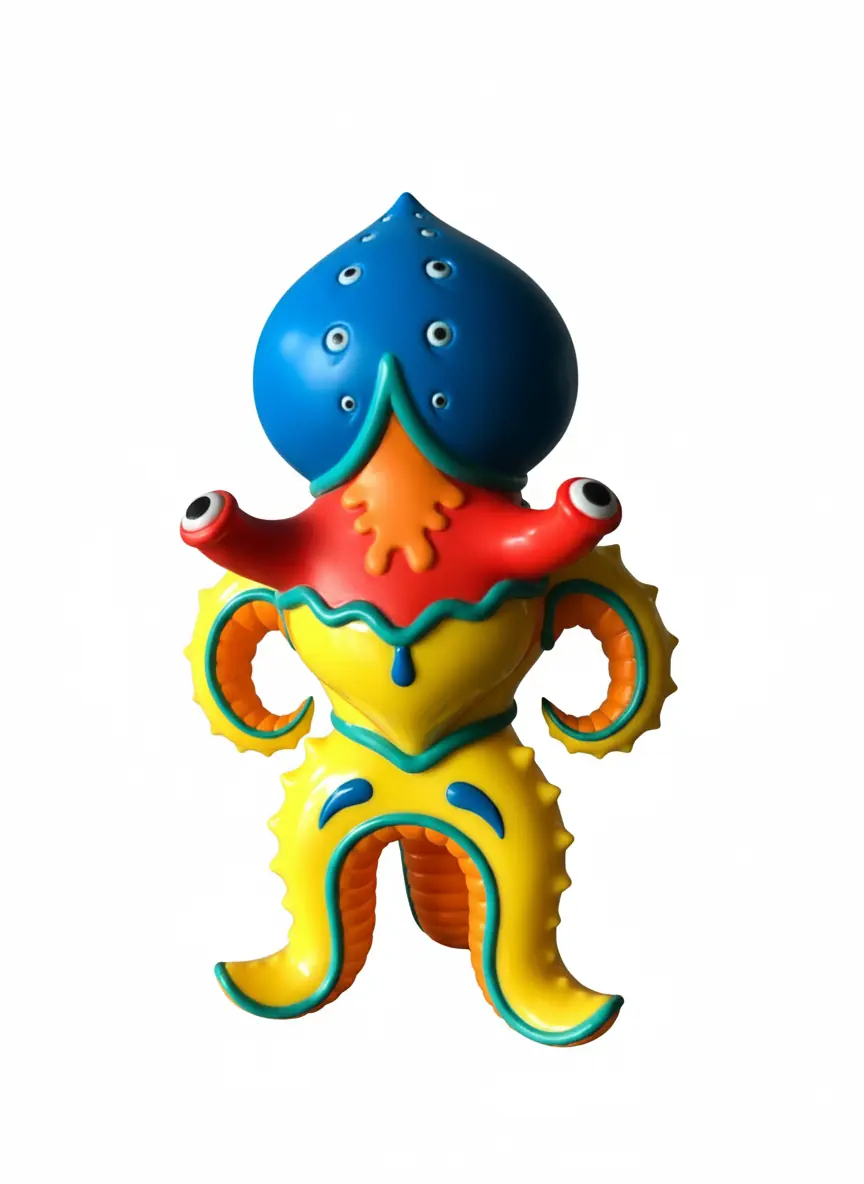 Jim Woodring MANTRA Yellow PressPop 2002 Vinyl Figure – Scellé / MISB Rare