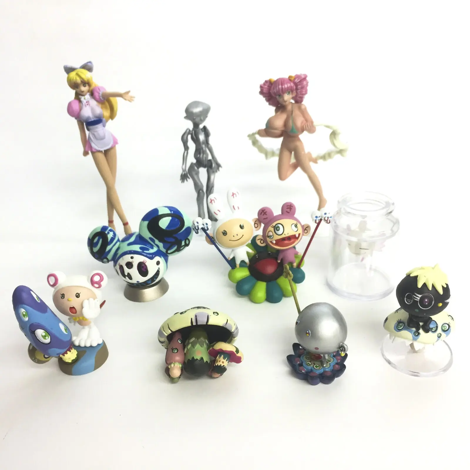 Takashi Murakami Superflat Museum Los Angeles Edition – Set 10 Figurines Loose