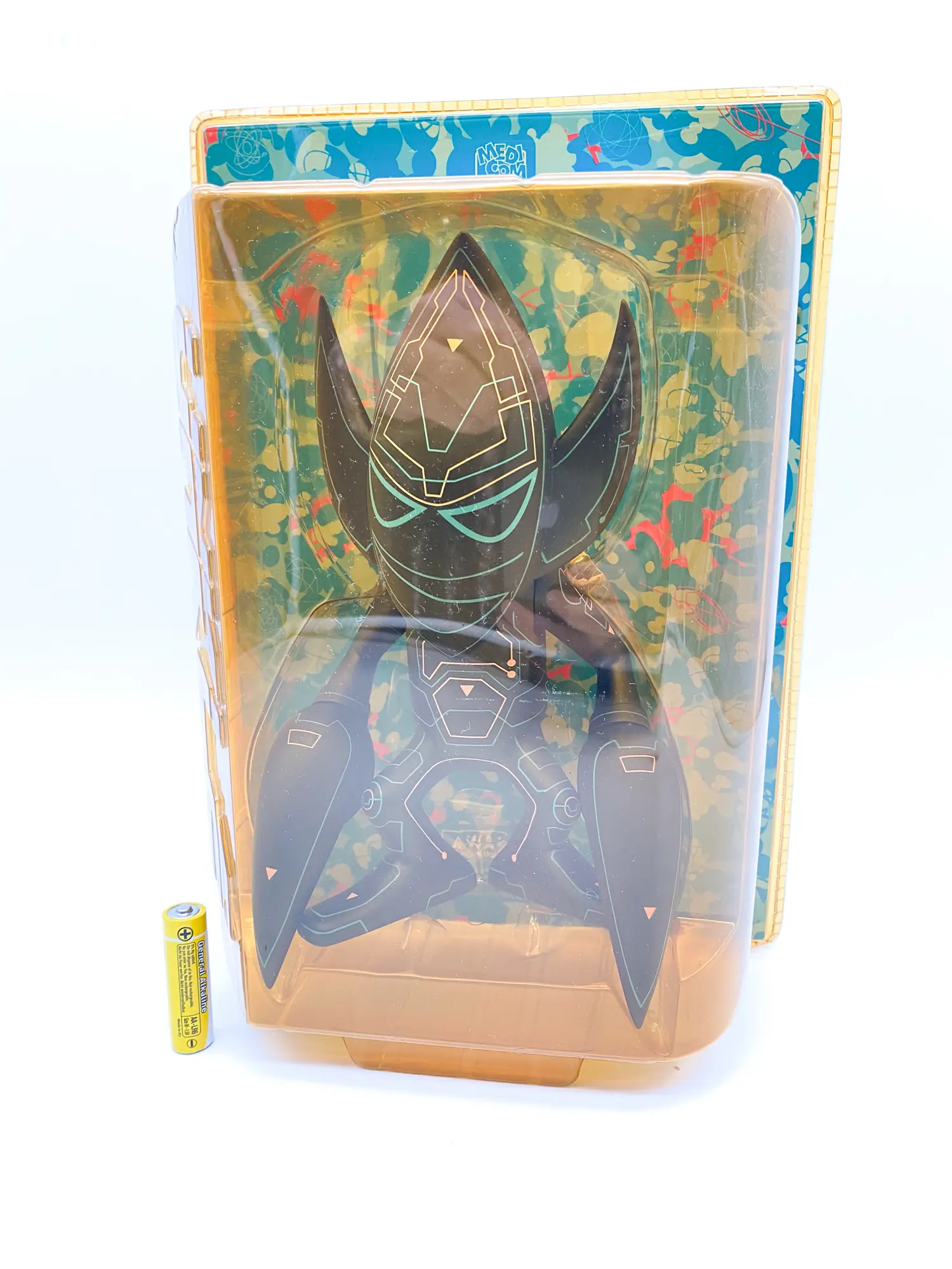 VCD Pointman FUTURA 2000 UNKLE 77 - MEDICOM TOY 2004 - 8" Black Vinyl Figure - BLISTER ENDOMMAGÉ – Image 2