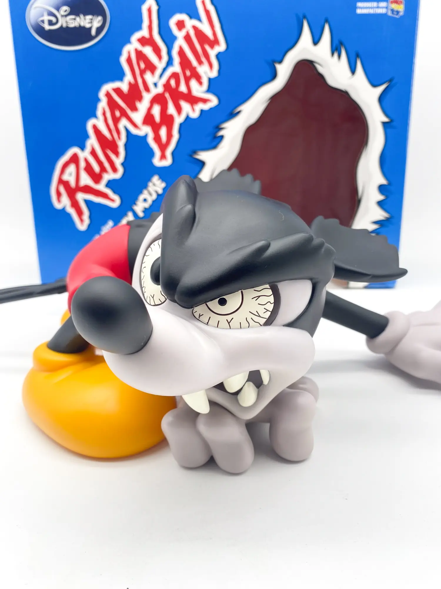 Vcd Mickey Mouse Runaway Brain W-Size Disney Medicom Toy