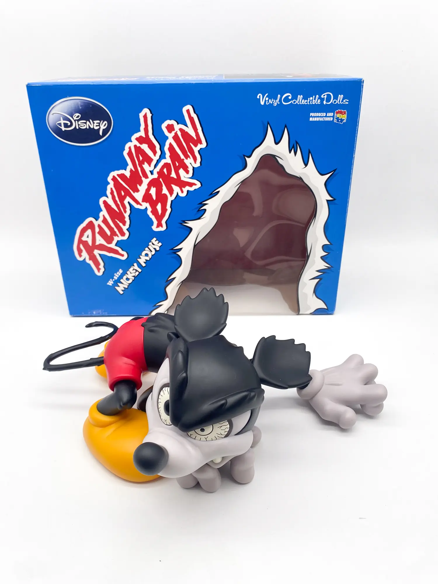 Vcd Mickey Mouse Runaway Brain W-Size Disney Medicom Toy (large size) – Image 2