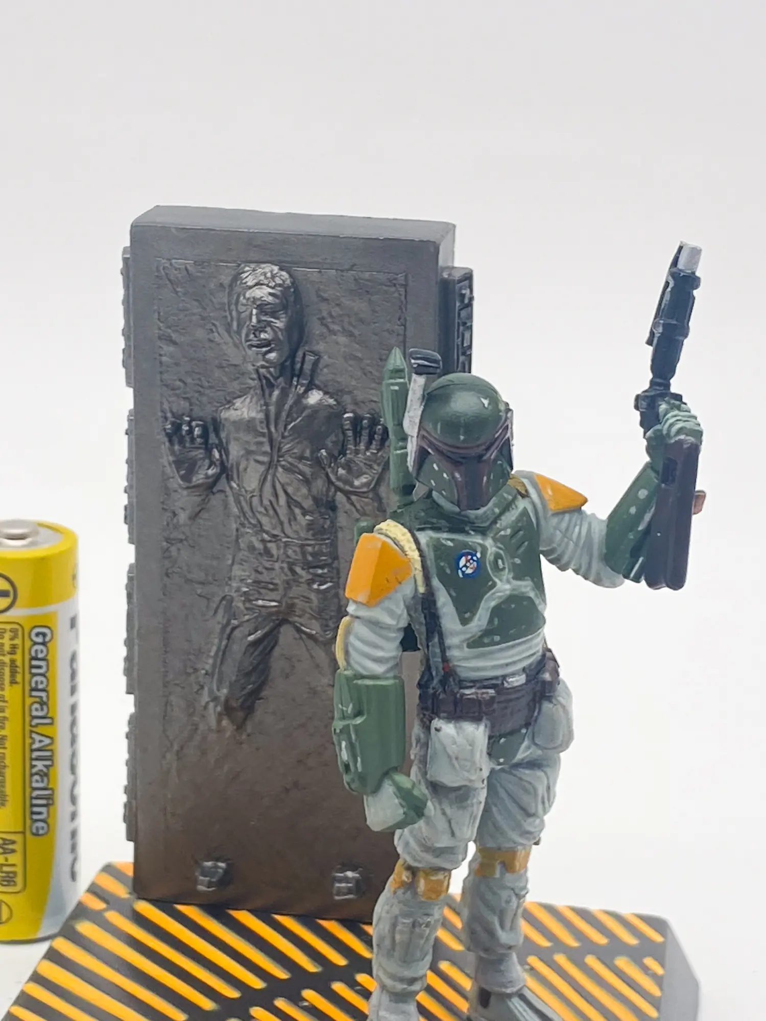 Boba Fett and han solo carbonite Mini Diorama Star Wars Tomy 2002 New – Image 4