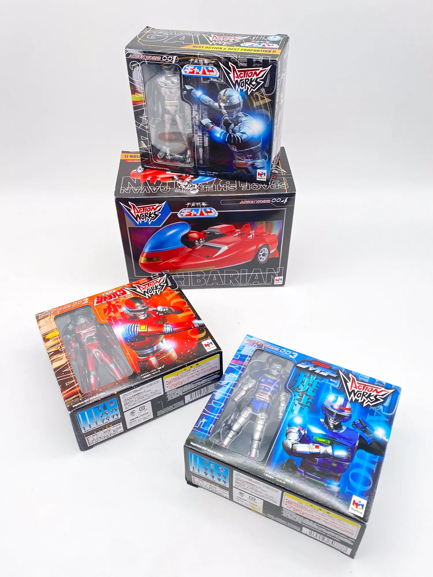 Space Sheriff Action Works Megahouse 2007 Full Set - X-Or Gavan Sharivan Shaider + Saibarian - NIB – Image 7