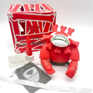 Michael Lau x Lion Heart Vinyl Figure Red Edition - Rare Designer Toy - Near Mint avec Box-009