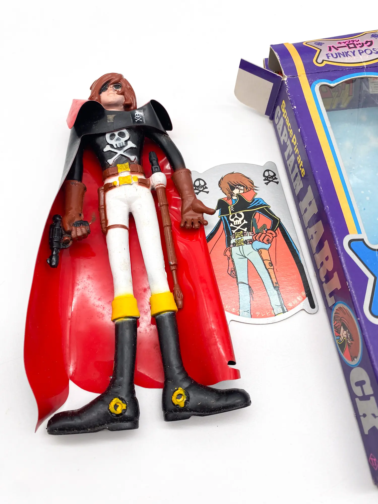 Albator flexible - Vintage Captain Harlock Funky Pose Takatoku Toys 1978 – Image 8
