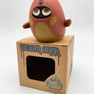 Pete Fowler Worm Bank Purple Monsterism Vinyl Toy 2002