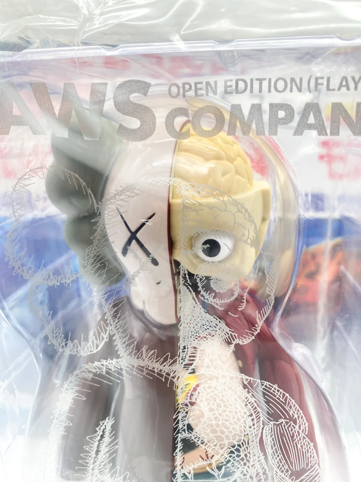 KAWS companion flayed open edition 2016 vinyl figure brown MISB – Image 2