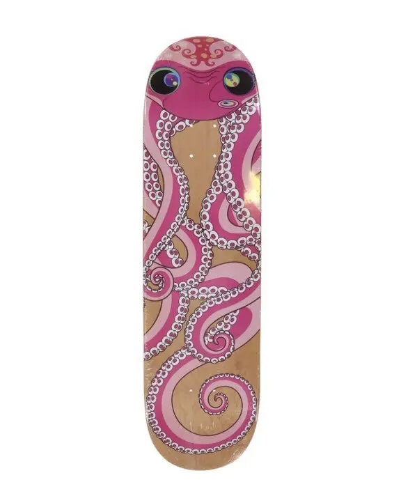 Takashi Murakami The Octopus Eats Its Own Leg Pink Skateboard