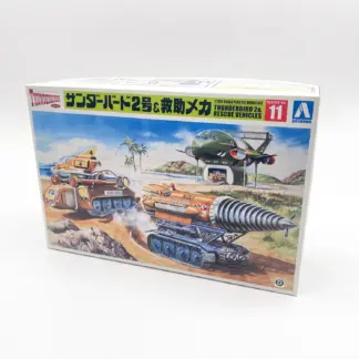 Boîte Aoshima Thunderbirds Classic No.11 Thunderbird 2 et Rescue Vehicles échelle 1/350