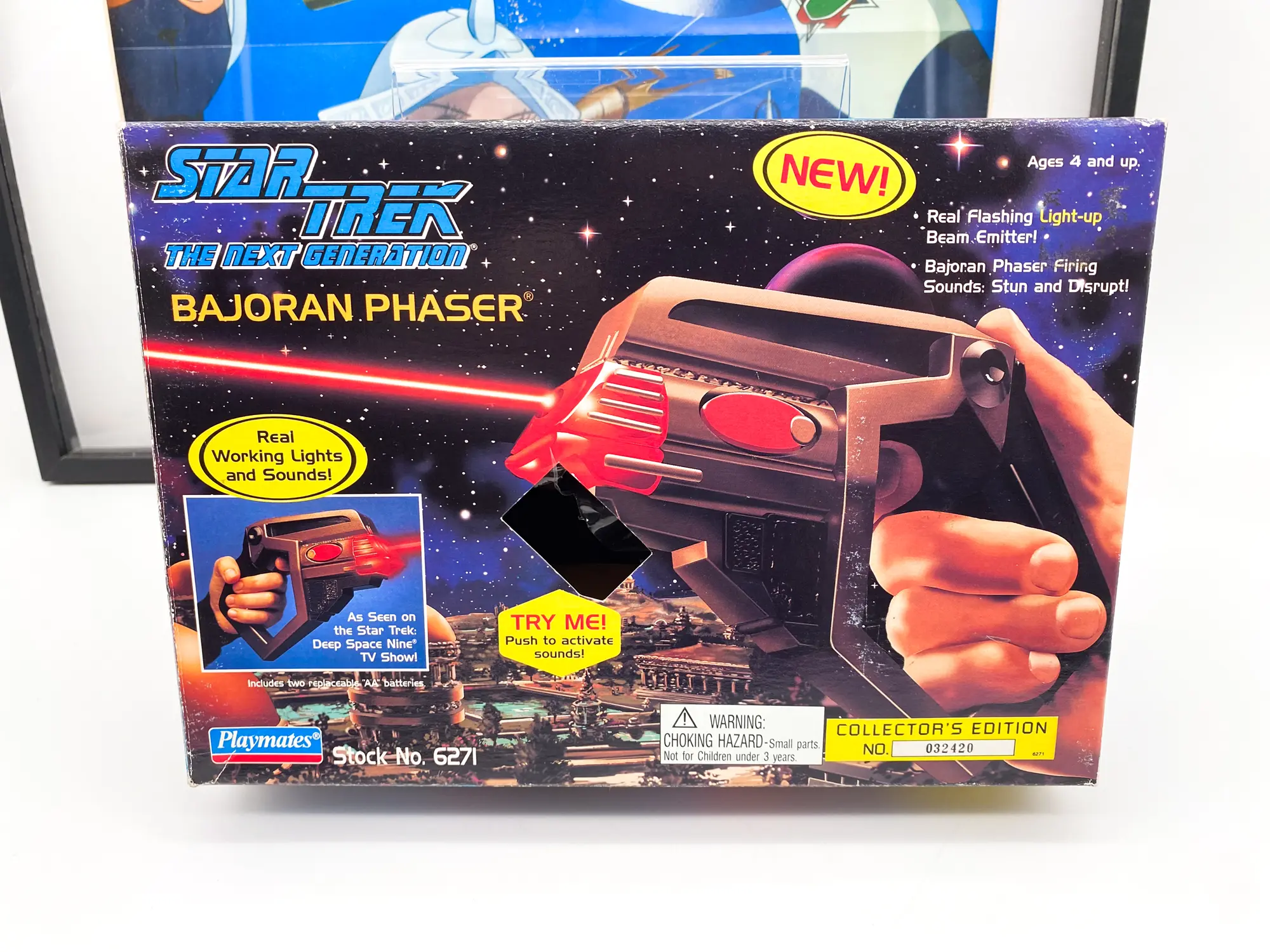 Boîte du Bajoran Phaser Star Trek Playmates édition Collector 032420