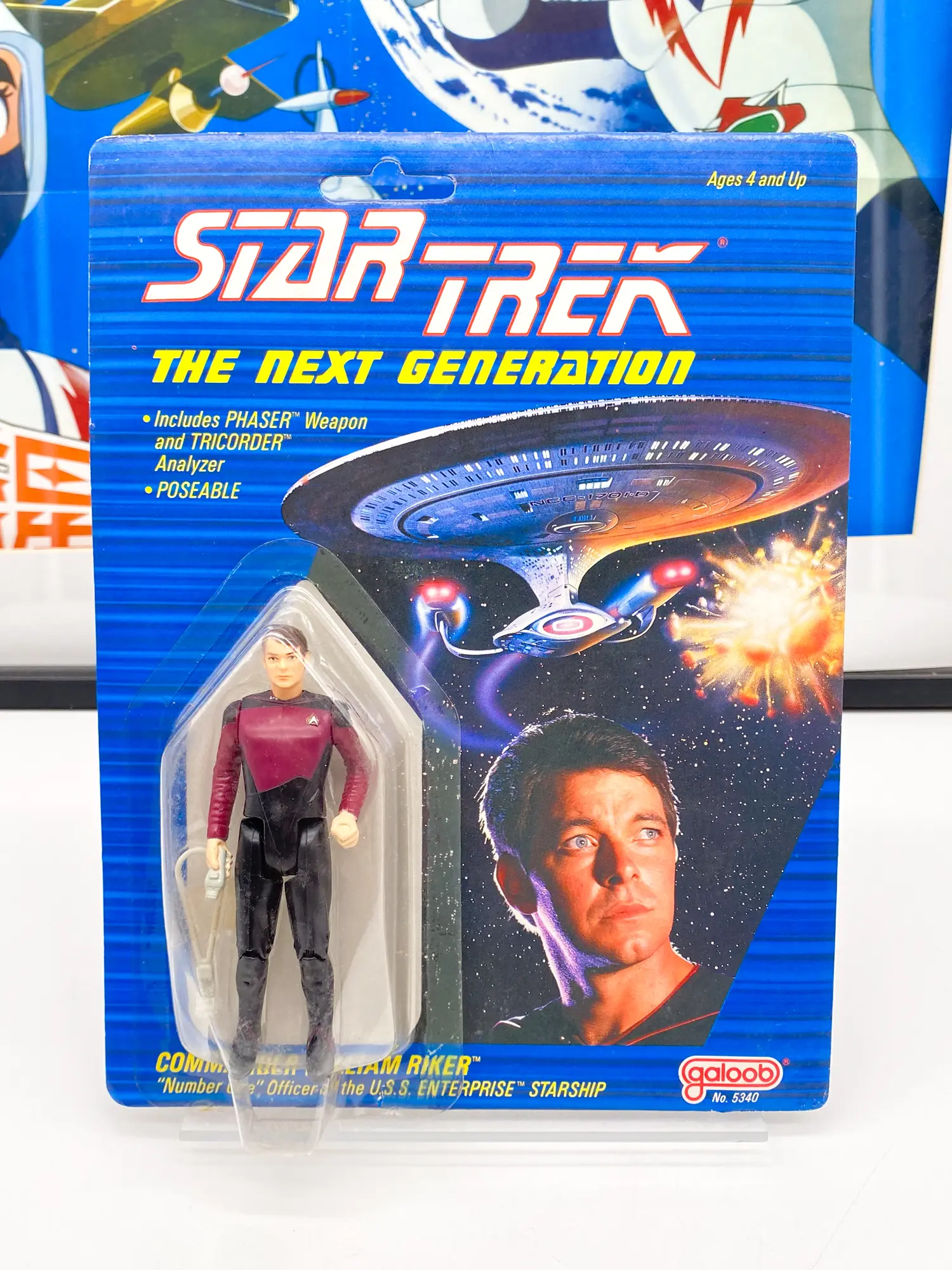 Commander William Riker Figure - Galoob 1988 - MOC — photo 03, figurine ou jouet MOC scellé d'origine