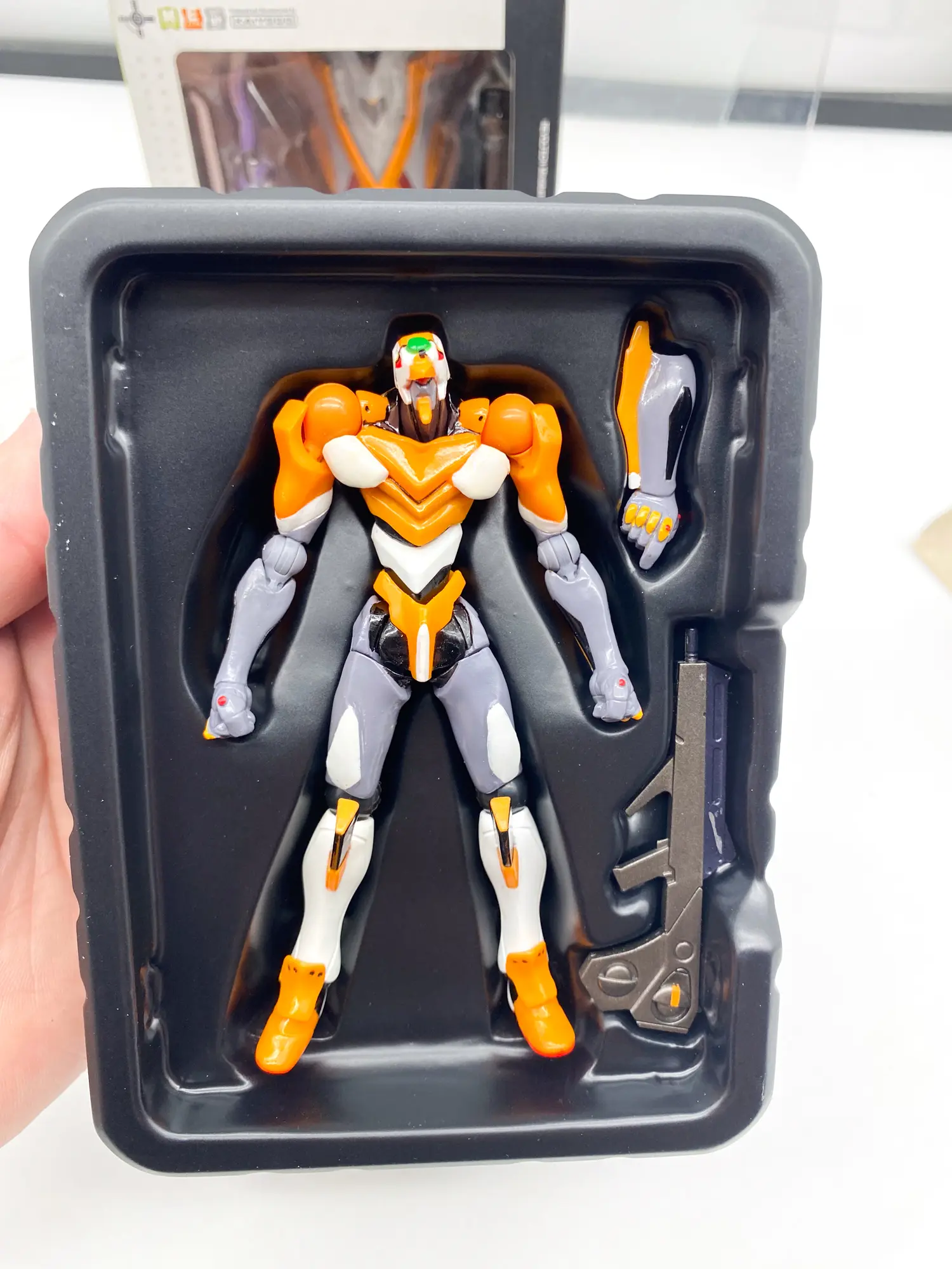 Evangelion Revoltech Miniature – EVA-00 + 2 sets d’armes – Kaiyodo 2007 – Lot complet – Image 9