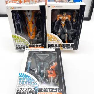 Evangelion Revoltech Miniature – EVA-00 + 2 sets d’armes – Kaiyodo 2007 – Lot complet