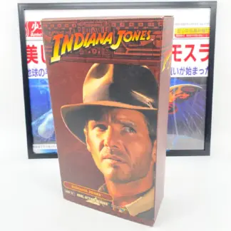 Boîte d’origine Indiana Jones Real Action Heroes de Medicom Toy, vue de face avec portrait du personnage.