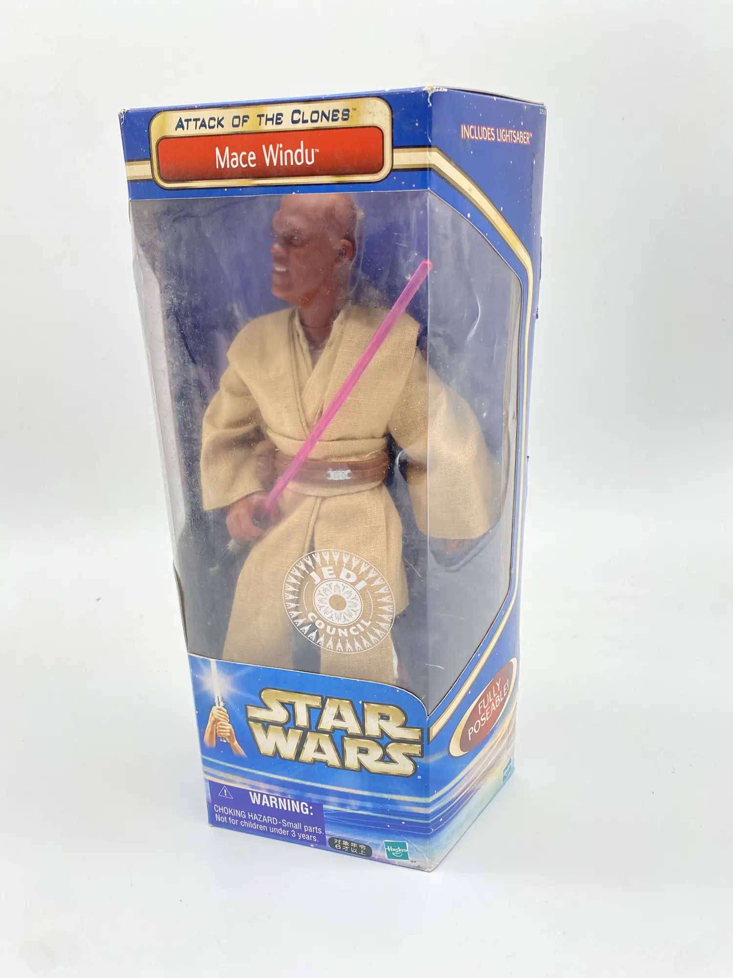 Mace Windu Star Wars Attack of the Clones 12" – Hasbro TOMY Japan 2002 MISB